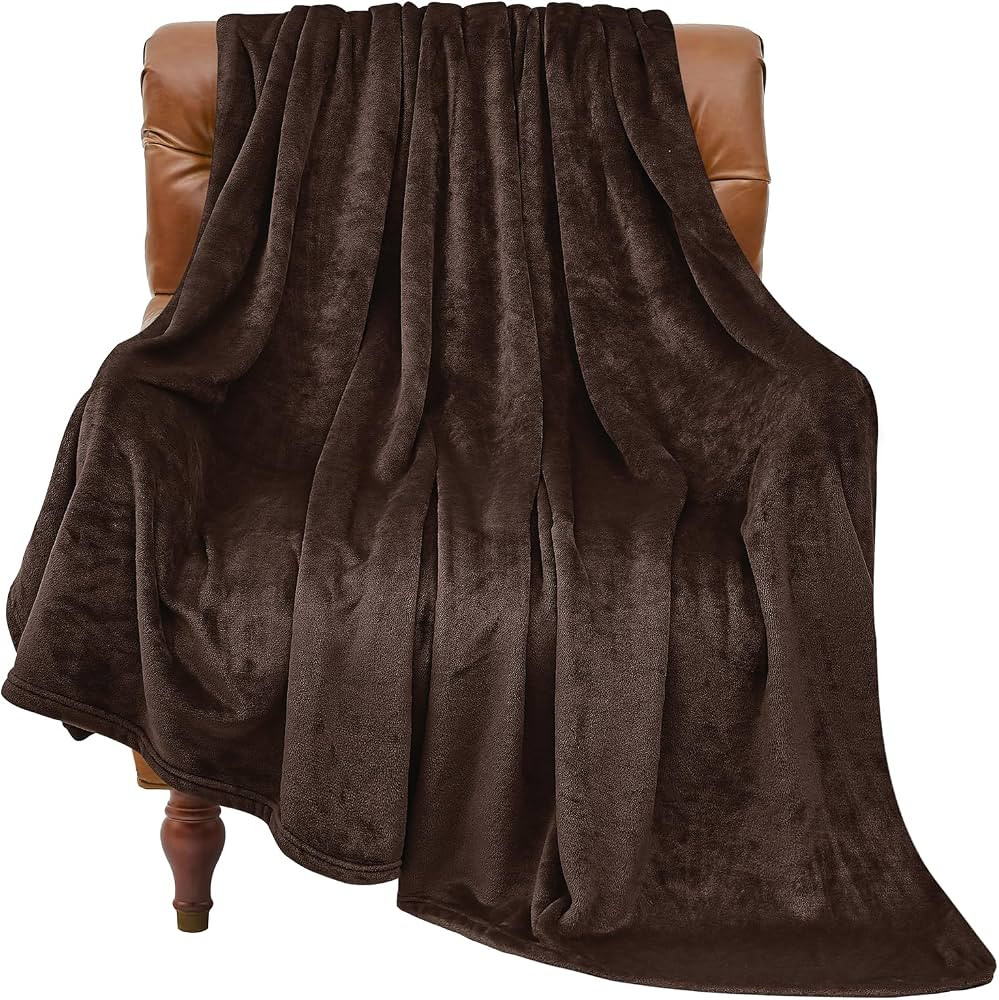BEDELITE Fleece Blanket Brown Throw Blankets for Couch & Bed, Luxury Plush Cozy Fuzzy Blanket 50"... | Amazon (US)