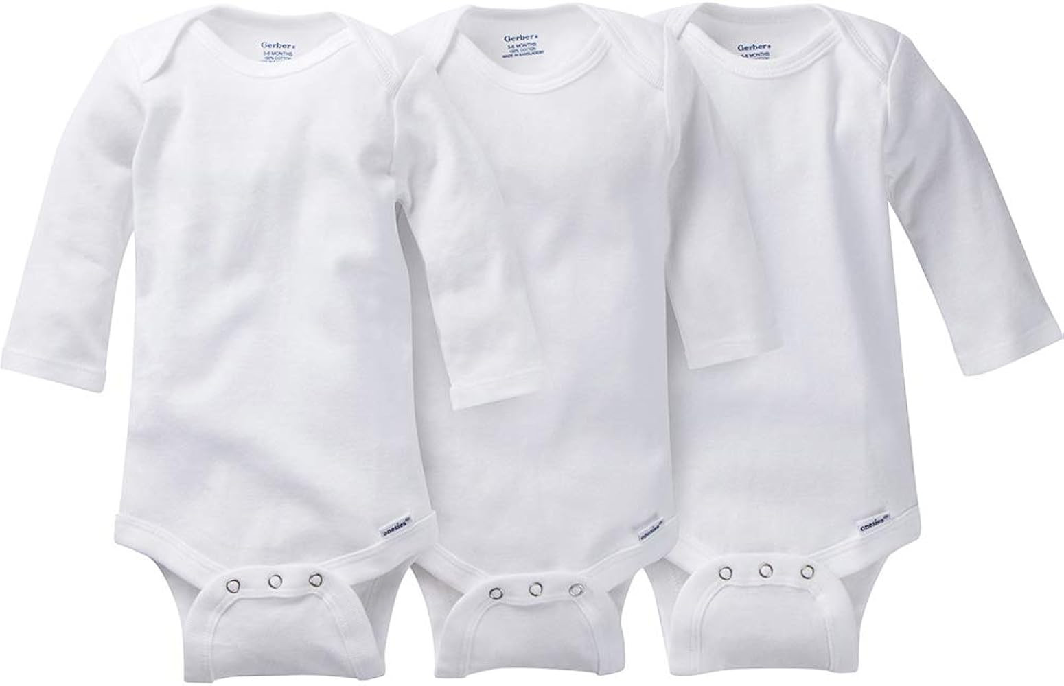 Gerber unisex 3-Pack Or 6-Pack Long-Sleeve Onesies Bodysuit | Amazon (US)