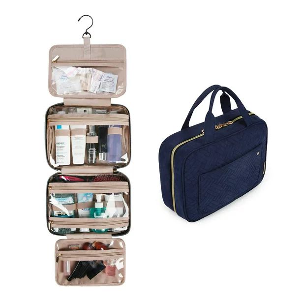 Coolmade Toiletry Bag Travel Bag with Hanging Hook, Water-resistant Makeup Cosmetic Bag Travel Or... | Walmart (US)