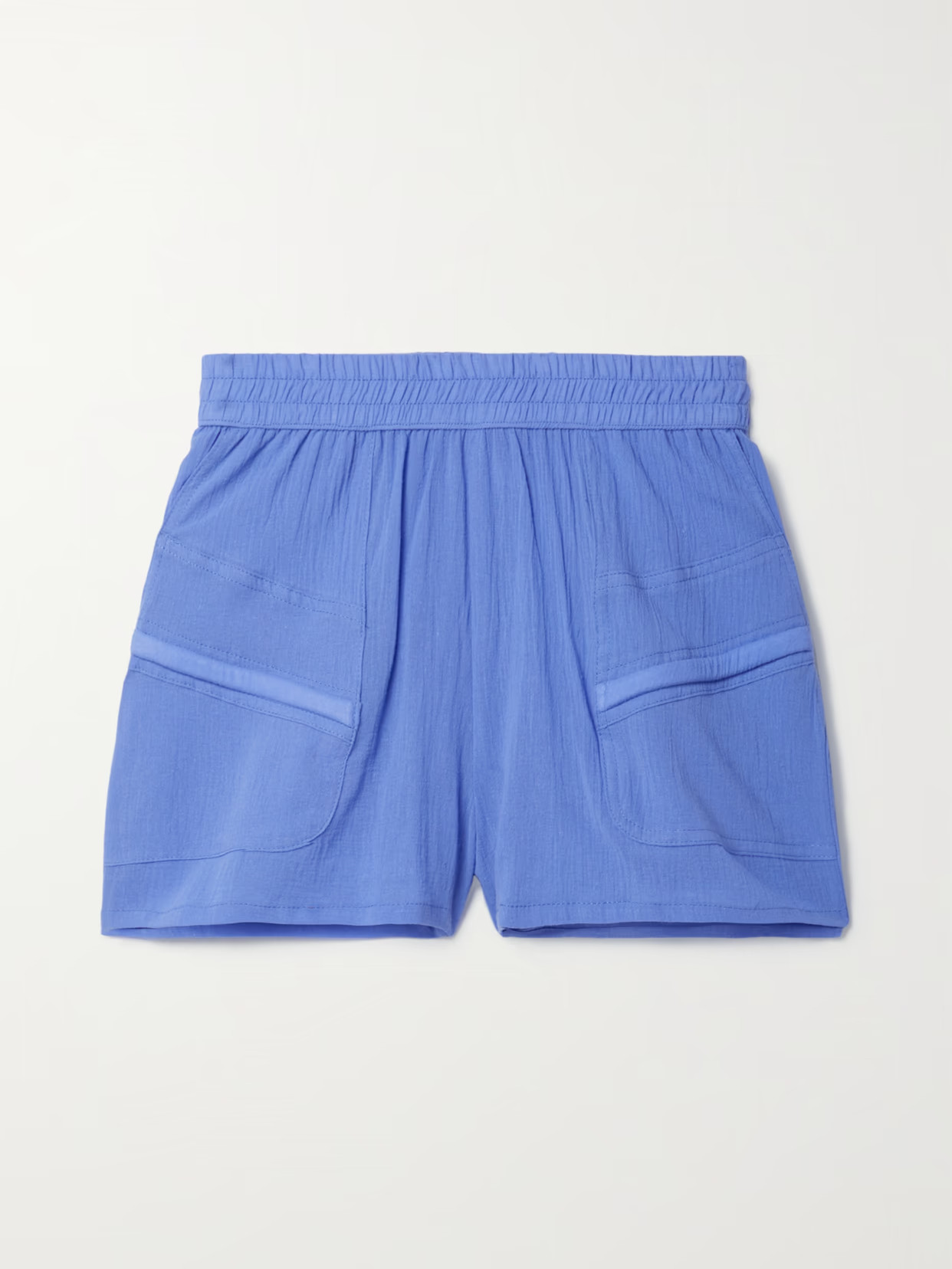 Paradised - Prim Crinkled Cotton-gauze Shorts - Blue | NET-A-PORTER (US)