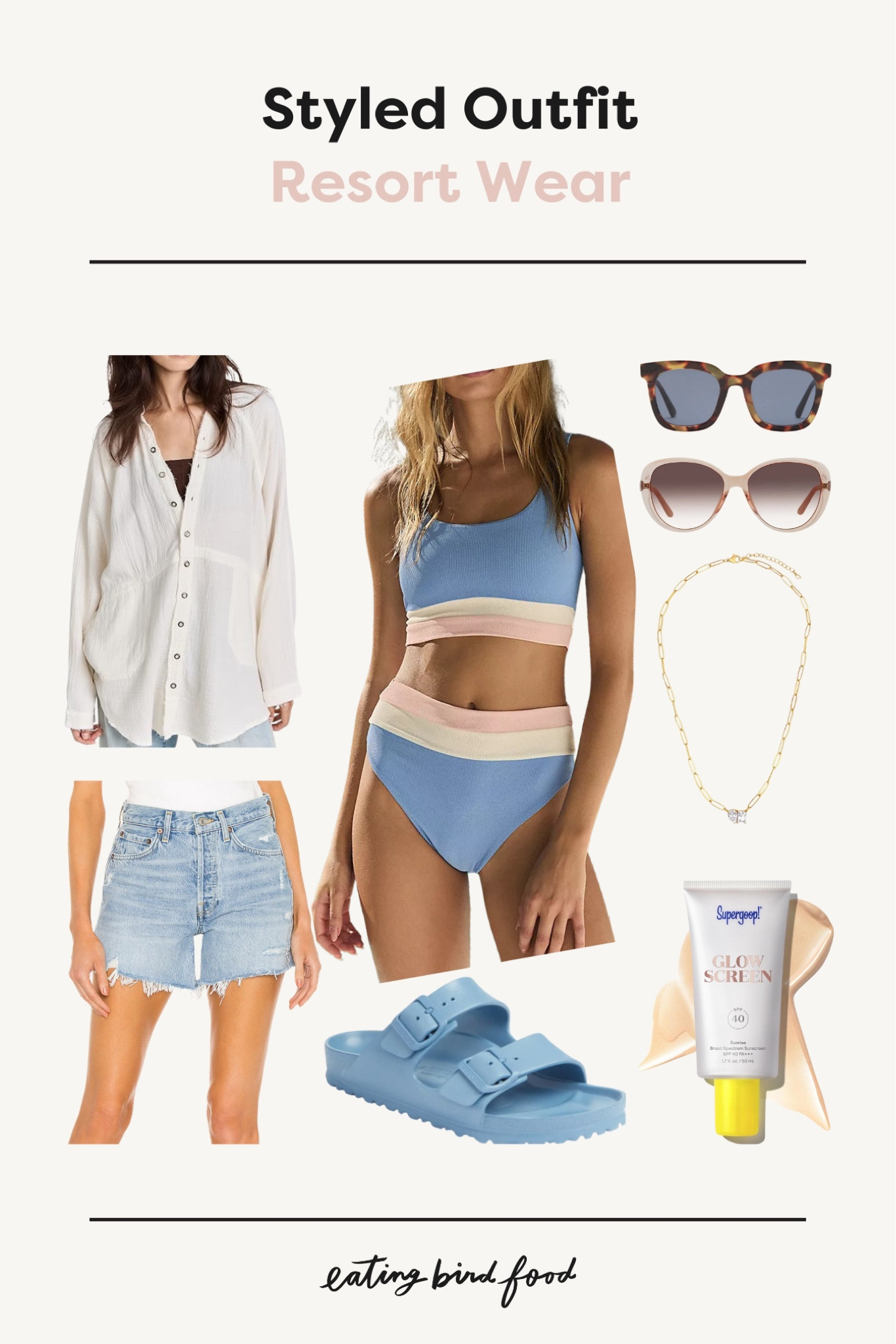 Effortless vacation vibes! A relaxed button-down, denim shorts, and comfy slides make the perfect resort outfit. Don’t forget your SPF! #ResortStyle #CasualChic #VacationLook

#LTKSwim #LTKStyleTip #LTKWatchNow