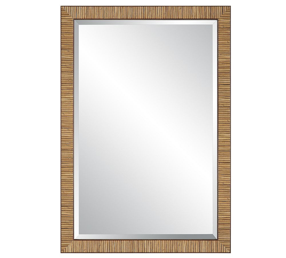 Berskire Faux Rattan Wall Mirror | Pottery Barn (US)