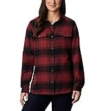 Columbia Women's Pine Street Stretch Flannel, Marsala Red Buffalo Plaid, XX-Large | Amazon (US)