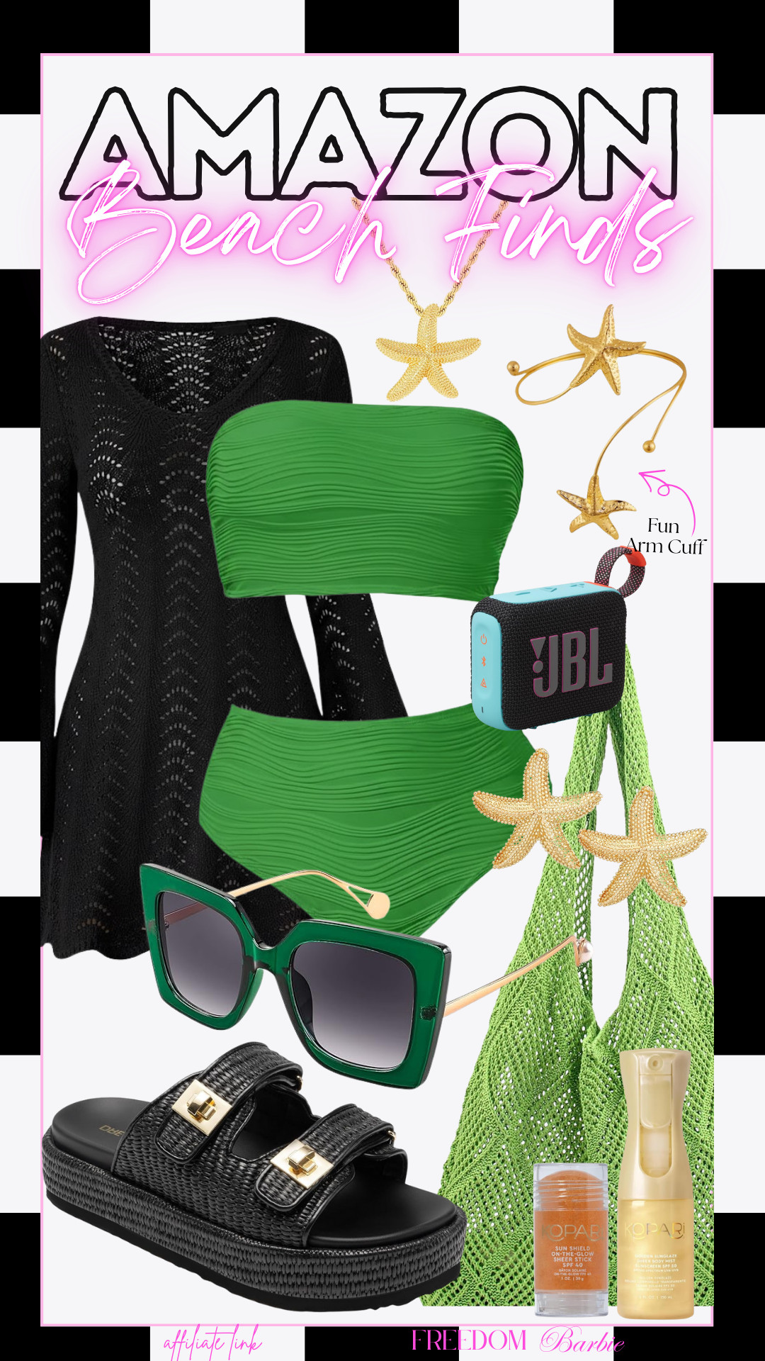 Hit the beach in style with these Amazon must-haves! From cute sandals to trendy bikinis, these picks will have you ready for sun and sand.

#BeachEssentials #AmazonFinds #SummerStyle #BeachReady #FreedomBarbie 

 #LTKdayinmylife #LTKmomlife #LTKTravel