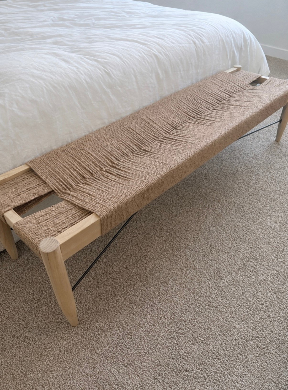 40% OFF 🤍 This woven bench is one of those pieces that instantly elevates a space.

Solid wood frame, a beautiful natural teak tone, and that relaxed woven seat that still feels very put-together. I love it styled at the foot of a bed, in an entryway, or along a hallway wall.

It has such a timeless, designer look — and at 40% OFF, which is rare for a piece like this. Sturdy and slim enough for tighter spaces, but still long enough to comfortably seat two.

Linking the exact bench I have + the color option I chose 🤍

Affordable home decor I share often 🤍
Living room decor • bedroom decor • dining room decor
Target • Walmart • Amazon • Wayfair • Pottery Barn–inspired

Neutral rugs, lamps, nightstands, pillows, art, benches, coffee tables, side tables, sofas, sectionals, dressers, bedding, wall decor

Studio McGee style • Magnolia inspired • Hearth & Hand look
Designer look for less • budget-friendly • on sale • weekend deals • back in stock

Classic, timeless, European-inspired, French country, warm wood, cane, rattan, brass accents, neutral home styling


#LTKSaleAlert #LTKHome