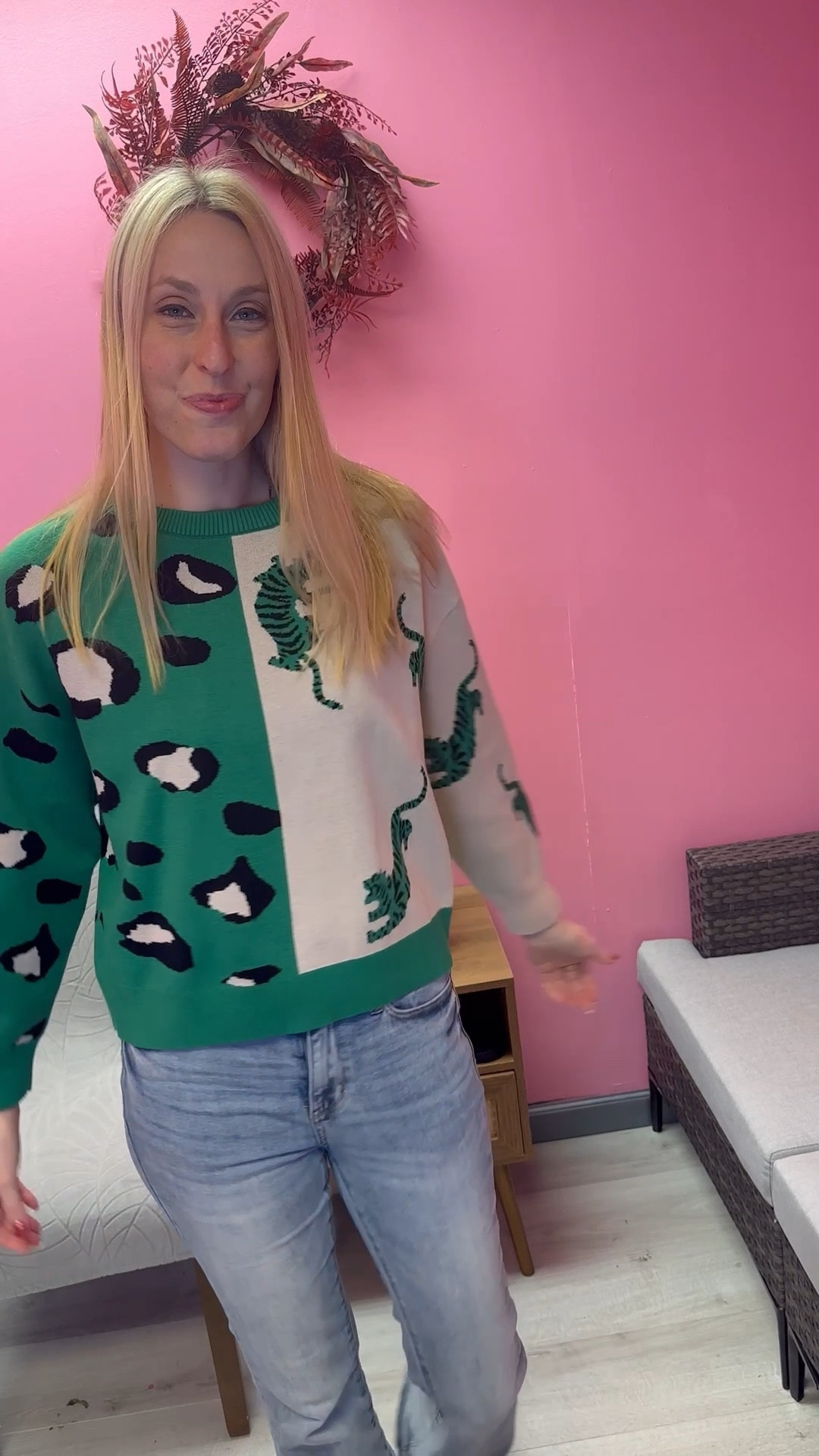 Animal loving sweater 
🖤i love the double sided sweater and the color
🖤it does have some stretch and is oversized fit
🖤fits true to size, wearing size small and I am 5’10”


#LTKTall #LTKFindsUnder50 #LTKFindsUnder100