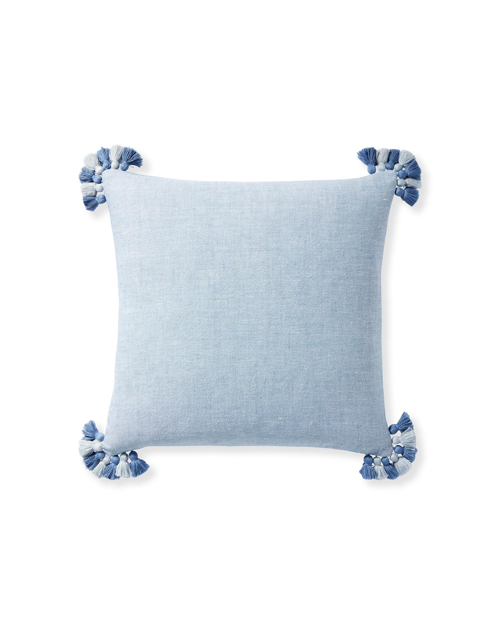 Cayucos Pillow Cover – 20" SQ - Coastal Blue/Blue | Serena & Lily | Serena and Lily
