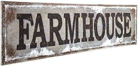 Farmhouse Distressed Metal 45" Huge Sign | Amazon (US)