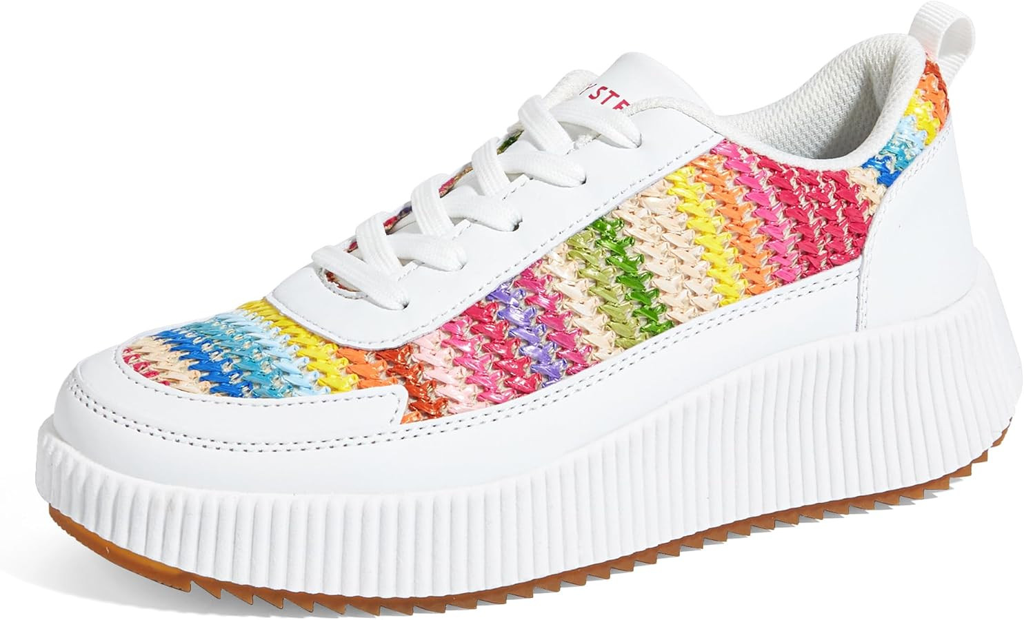 LUCKY STEP Women's Platform Sneakers Rhinestone Fashion Chunky Casual Sparkly Retro Braided Walki... | Amazon (US)