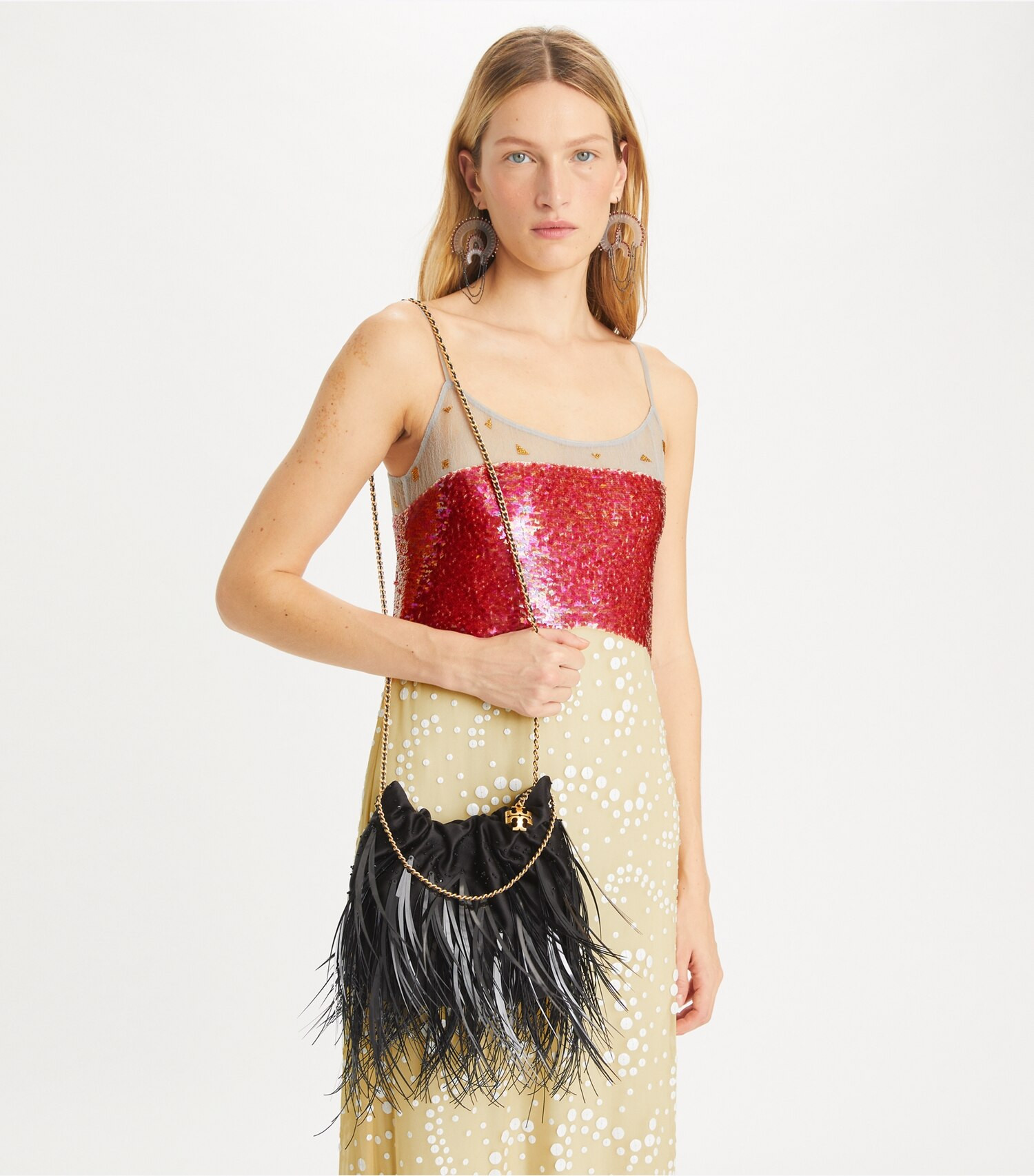 Mini Fleming Feather Hobo Bag: Women's Designer Crossbody Bags | Tory Burch | Tory Burch (US)