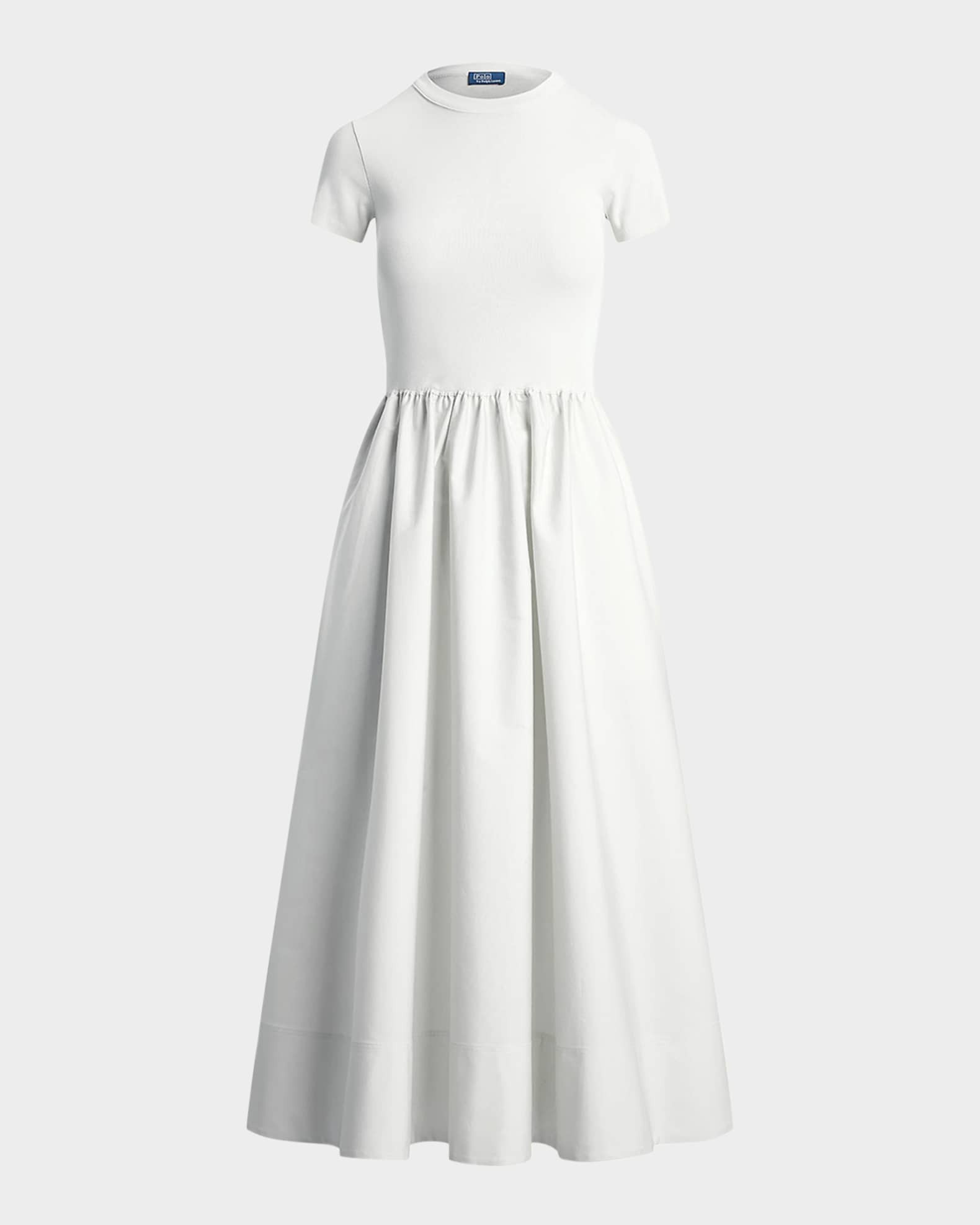 Cotton Short-Sleeve Dress | Neiman Marcus