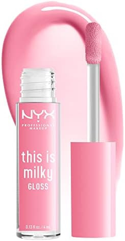 NYX PROFESSIONAL MAKEUP This Is Milky Gloss, Vegan Lip Gloss, 12 Hour Hydration - Milk It Pink (S... | Amazon (US)