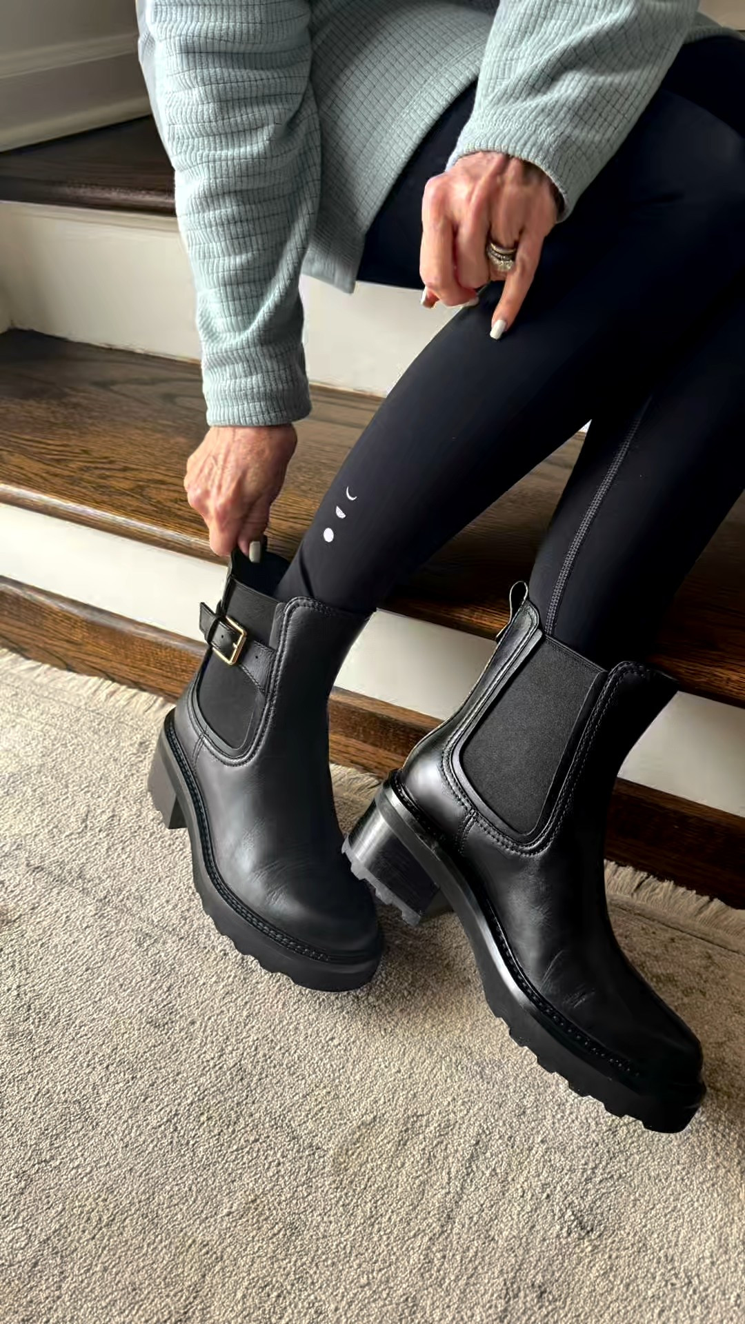 There was so much snow right after the holidays in Michigan so I decided to get a waterproof boot!
This is a chunky boot that has a nice lug heel that will be useful in the snow..on major sale.

#LTKOver40 #LTKSeasonal