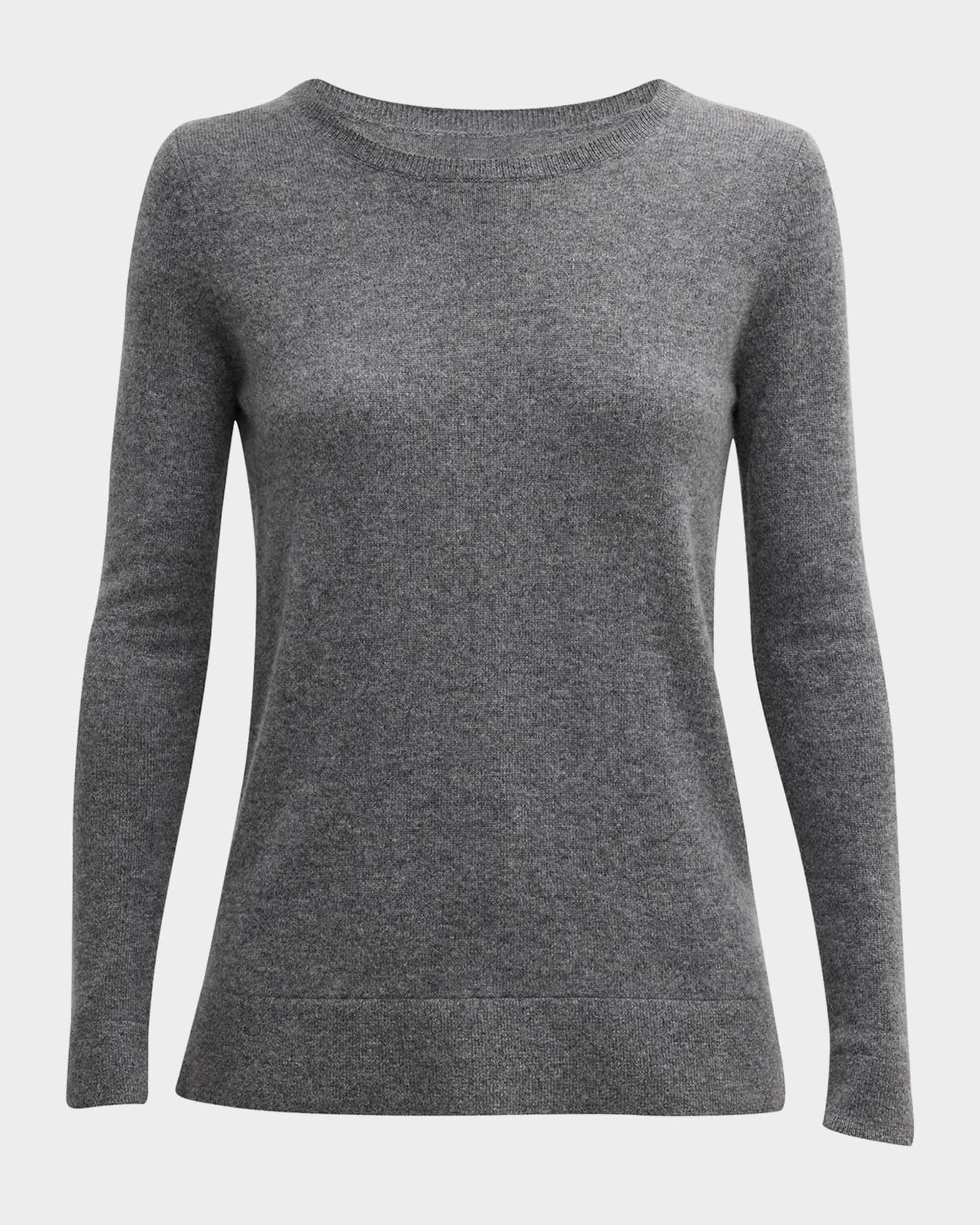 Neiman Marcus Cashmere Collection Cashmere Basic Crewneck Top | Neiman Marcus