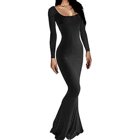 KLLPNW Womens Spaghetti Strap Bodycon Backless Maxi Dress | Amazon (US)