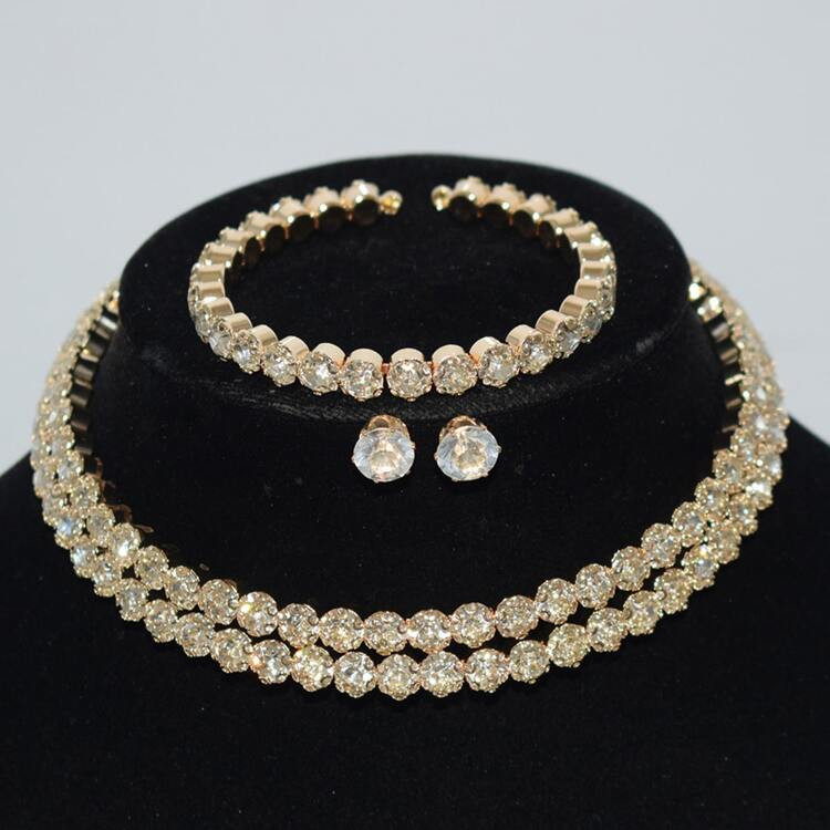 Women's Multi-Layer Necklace, Bracelet And Earring Set For Party Clothing Accessories | SHEIN