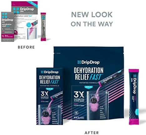 DripDrop ORS - BIG Sticks - Electrolyte Powder For Dehydration Relief Fast - For Workout, Sweatin... | Amazon (US)