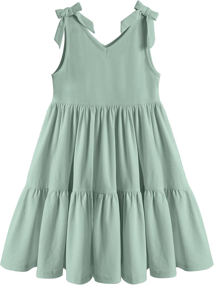 Arshiner Toddler Girl Summer Dress Little Girls Casual Beach Party Bowknot Sling Sundress with Po... | Amazon (US)