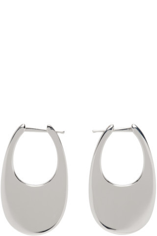 Coperni - Silver Medium Swipe Earrings | SSENSE