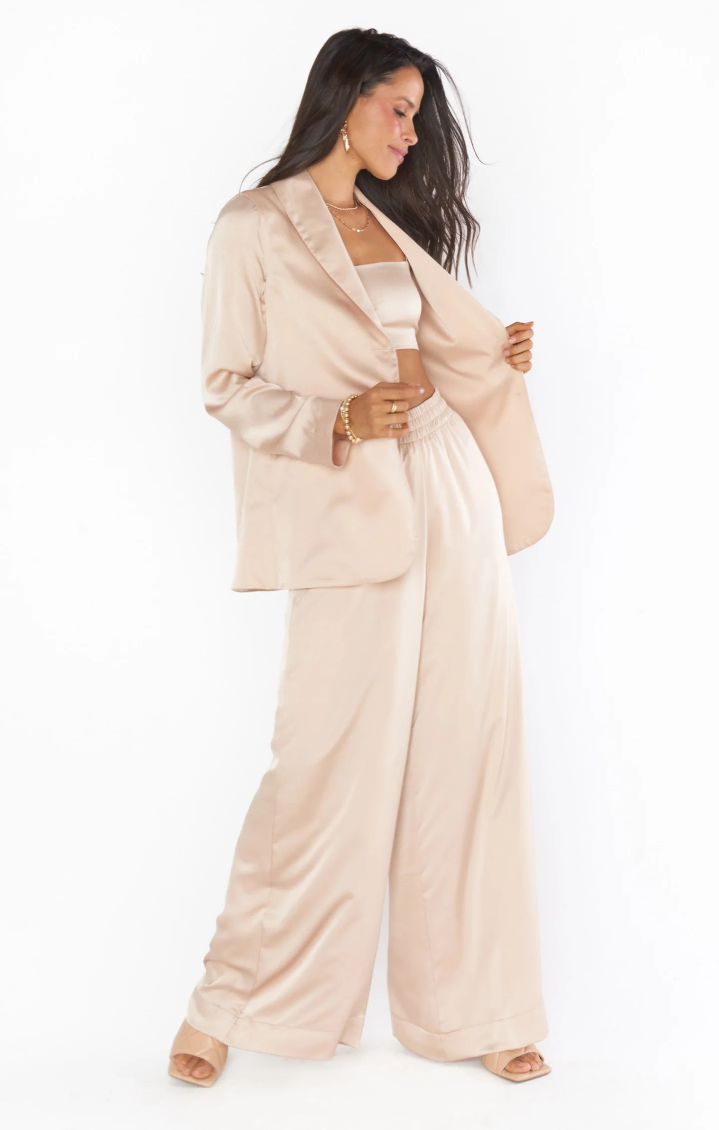 Felix Blazer ~ Citrine Luxe Satin | Show Me Your Mumu