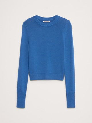 Cotton-Silk Crew-Neck Sweater | Banana Republic (US)