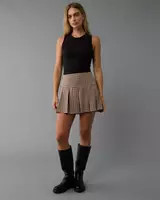 AE Pleated It Knit Plaid Skort | American Eagle Outfitters (US & CA)