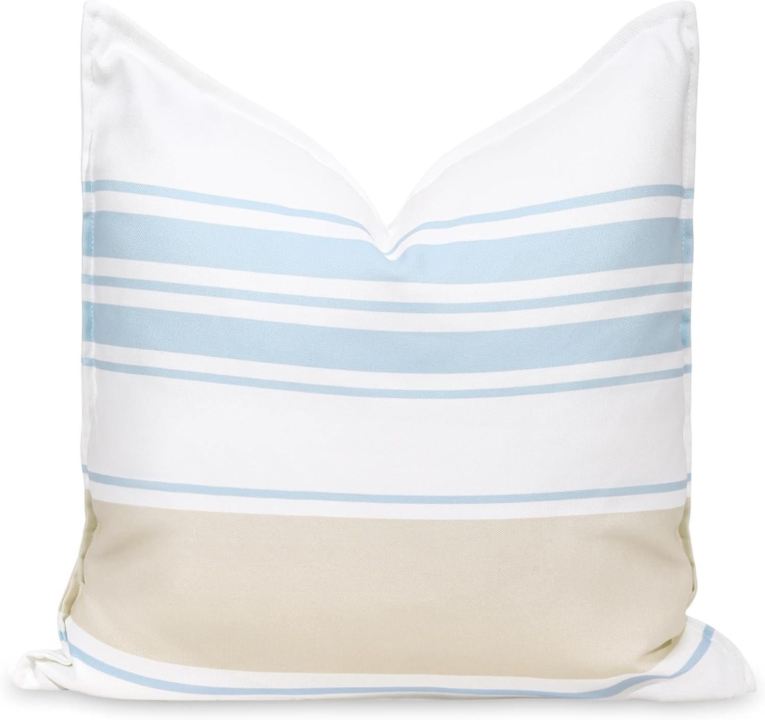 Hofdeco Premium Coastal Patio Indoor Outdoor Throw Pillow Cover Only, 20"x20" Water Repellent for... | Amazon (US)