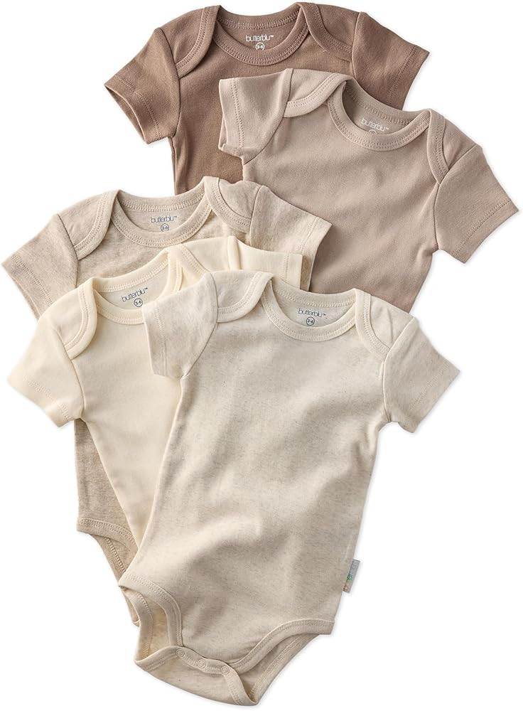 Avery 5-Pack Short Sleeve Bodysuits​ 100% Organic Cotton for Baby Boys​ & Girls | Amazon (US)