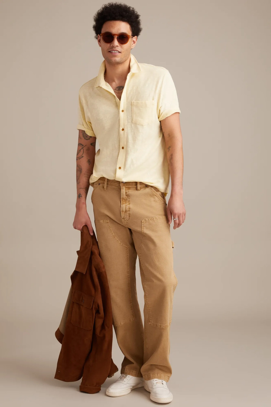 LINEN SHORT SLEEVE BUTTON UP SHIRT | Lucky Brand