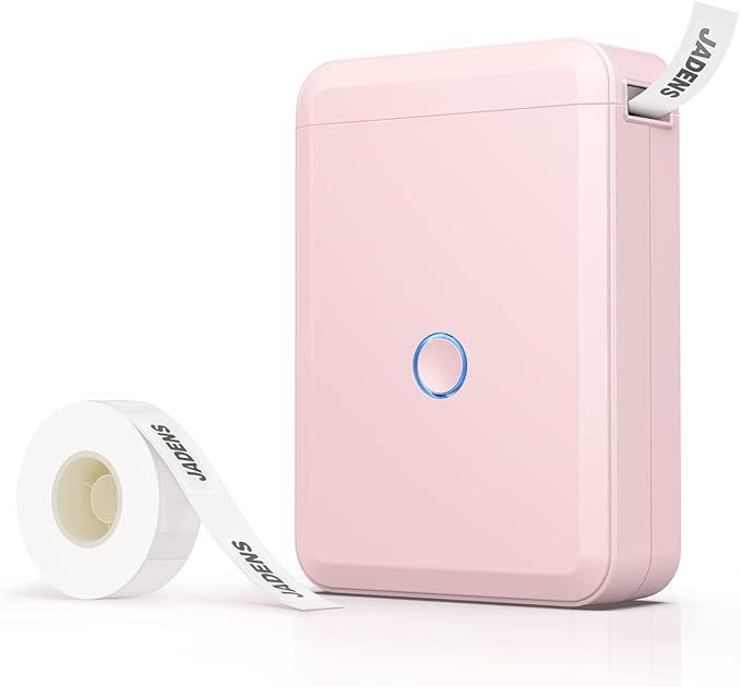 JADENS Label Maker Machine with Tape, Portable Bluetooth Label Printer for Storage, Light Pink | Amazon (US)