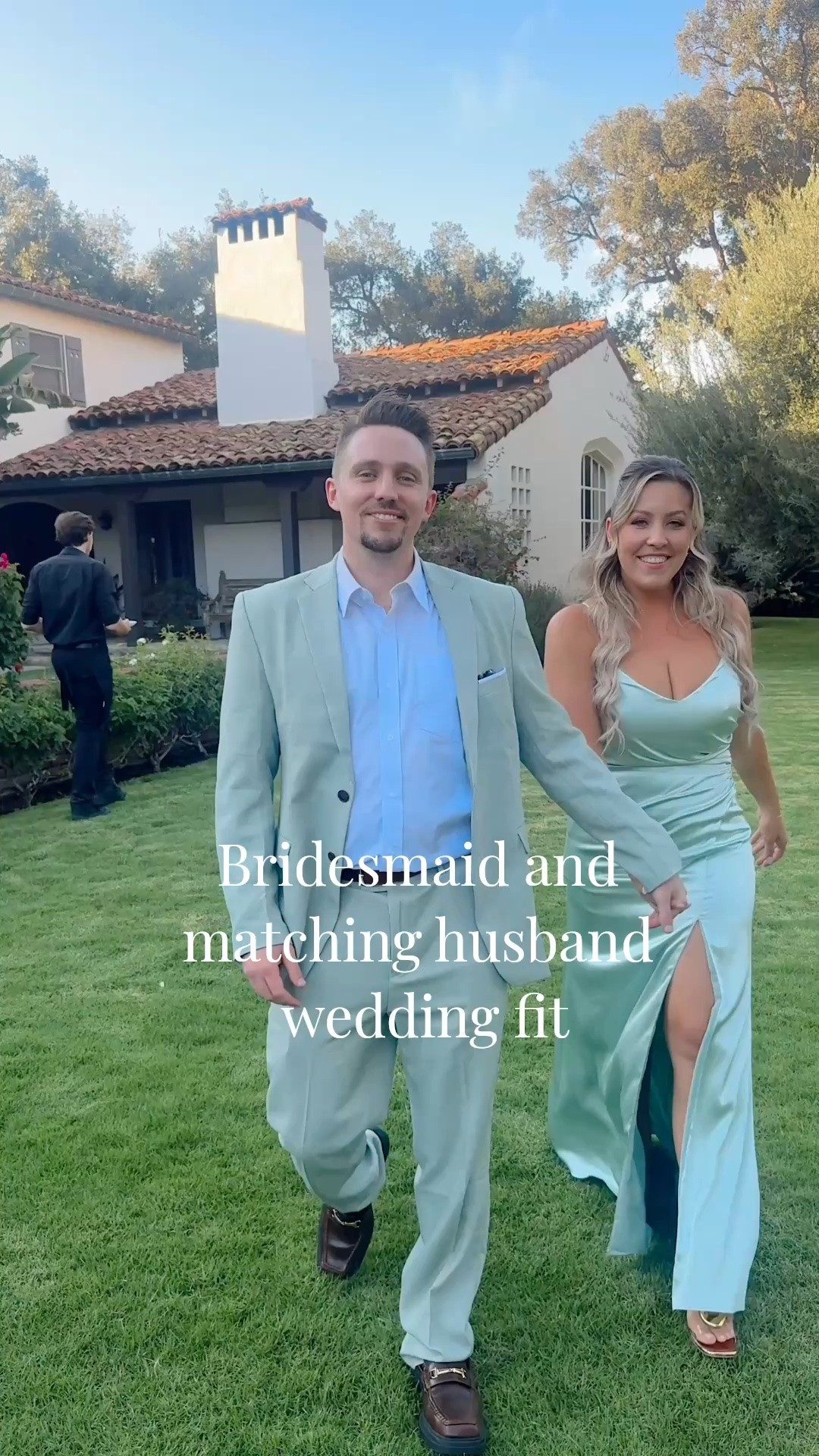Sage wedding looks for him + her 💚✨ I was a bridesmaid in sage, so naturally I had to coordinate my husband’s wedding guest look with mine! Linking my bridesmaid dress + his sage suit and our outfit details 🤍
Summer wedding look
Summer wedding guest dress
Wedding guest dress
Bridesmaid sage satin dress
Fuller bust bridesmaids dress 
Men’s sage linen suit
Men’s summer wedding guest
Men’s brown loafers

#LTKWedding #LTKSeasonal #LTKMens