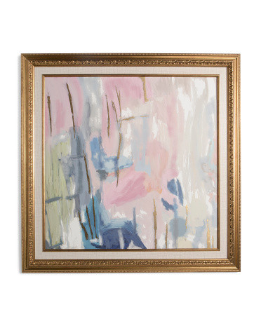 30x30 Iconic Spring Ornate Gold Tone Frame Wall Art With Linen Liner | TJ Maxx