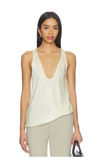 EAVES Vivian Silk Top in Ivory. - size L | Revolve Clothing (Global)