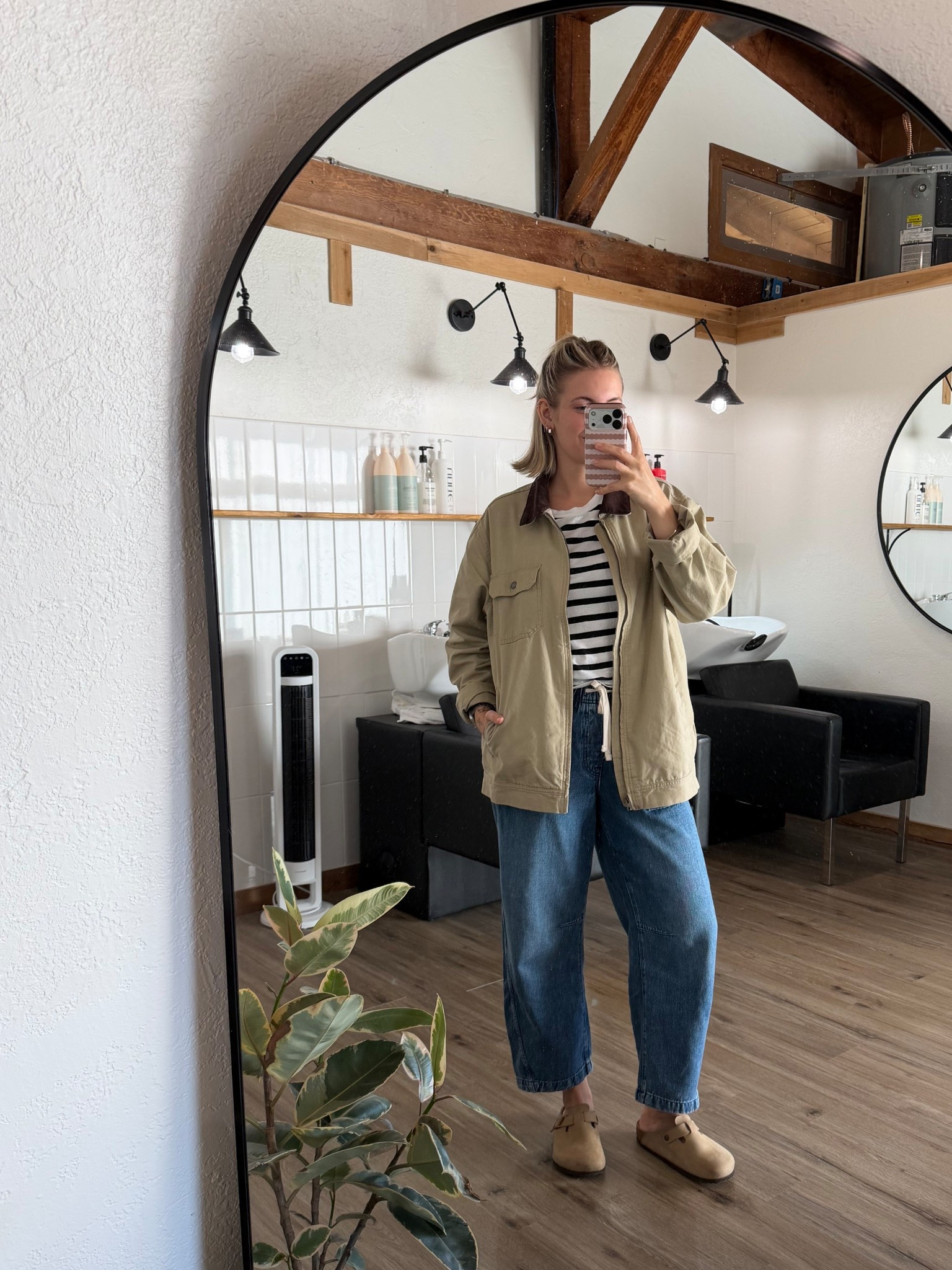 Gap barn jacket from last year! Linked their current style. LOVE these Gap factory drawstring barrel jeans