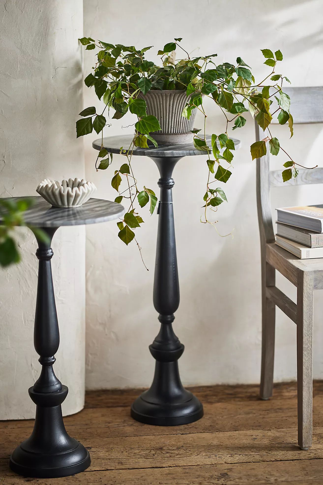 Marble Top Pedestal Plant Stand | Terrain