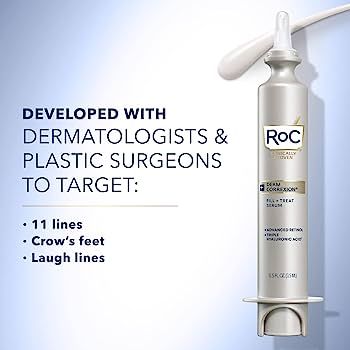RoC Derm Correxion Fill + Treat Advanced Retinol Serum, Wrinkle Filler Treatment with Hyaluronic ... | Amazon (US)