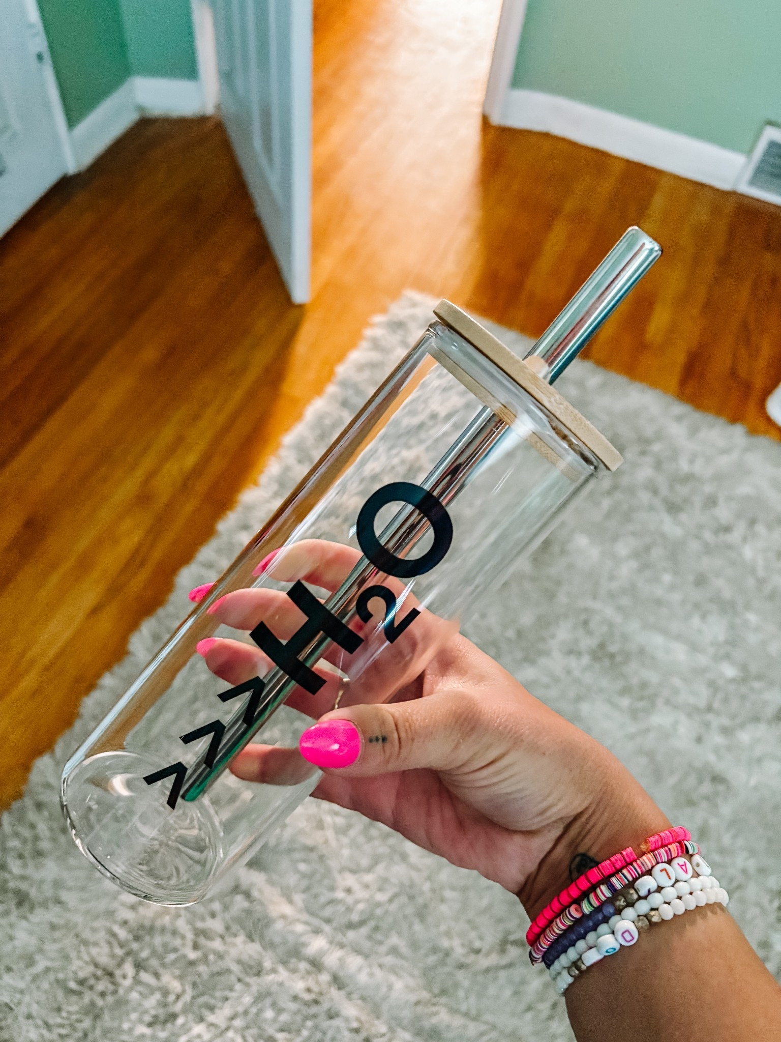 How cute is this glass tumbler?!? 💧 
Pick one up for yourself at your nearest CVS!! 
My custom beaded bracelets are currently on sale!! 🩷💜

#LTKSaleAlert #LTKFindsUnder50 #LTKActive