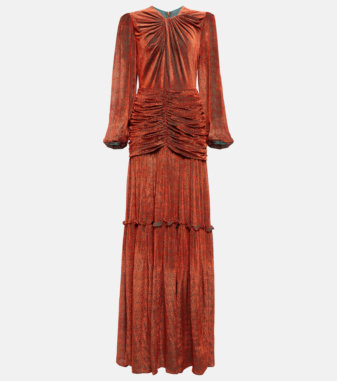 Sabrina velvet devoré gown | Mytheresa (UK)