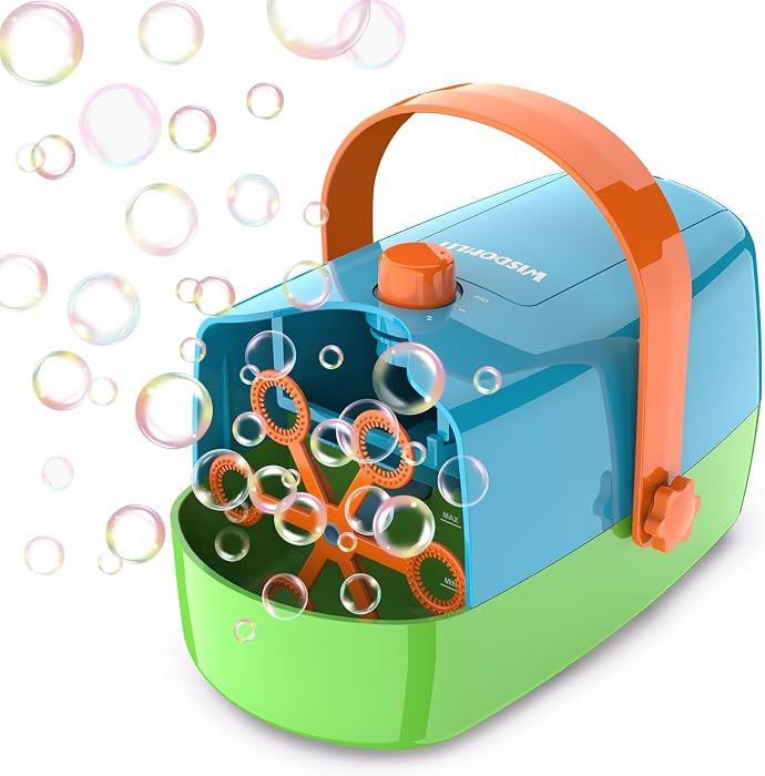 Wisdomlit Bubble Machine, 3-in-1 Bubble Maker, Bubble Blower with 3 Bubble Wheels, Make Small | M... | Amazon (US)