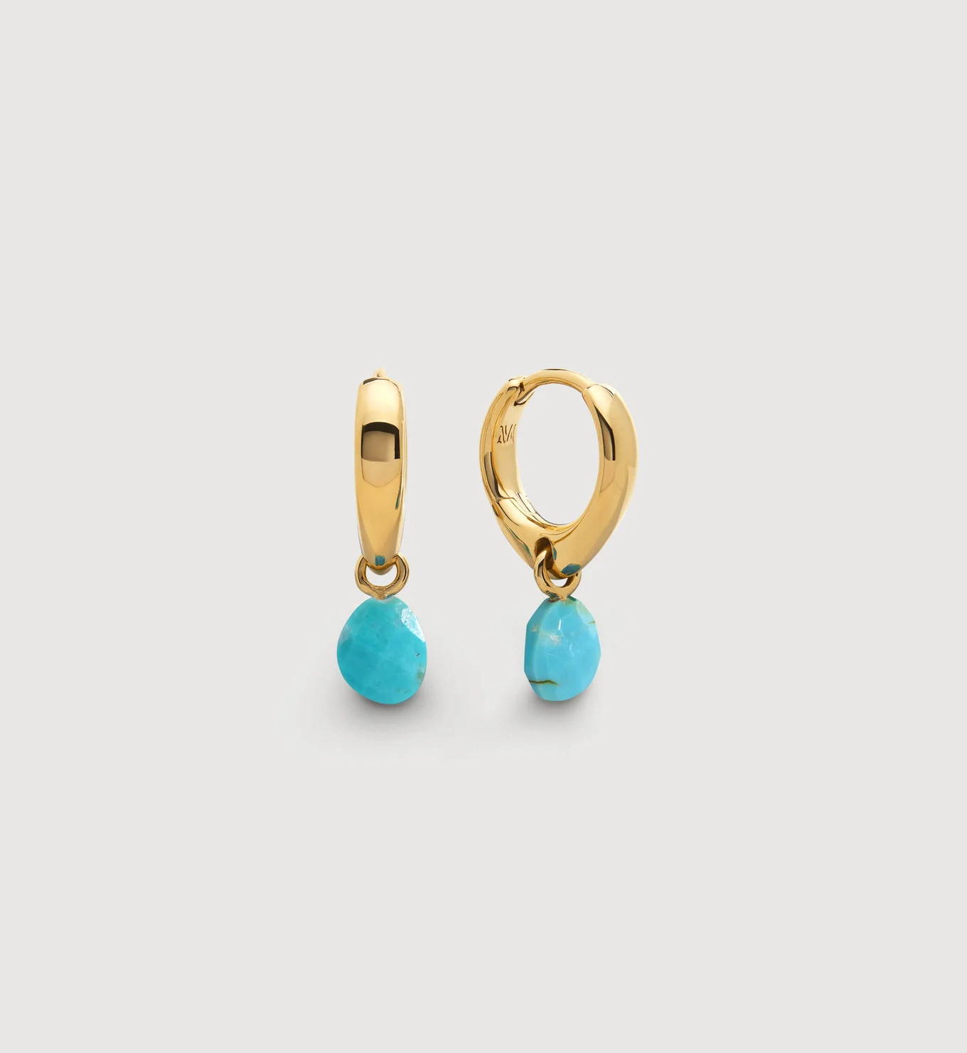 Nura Gemstone Huggie Earrings | Monica Vinader (Global)