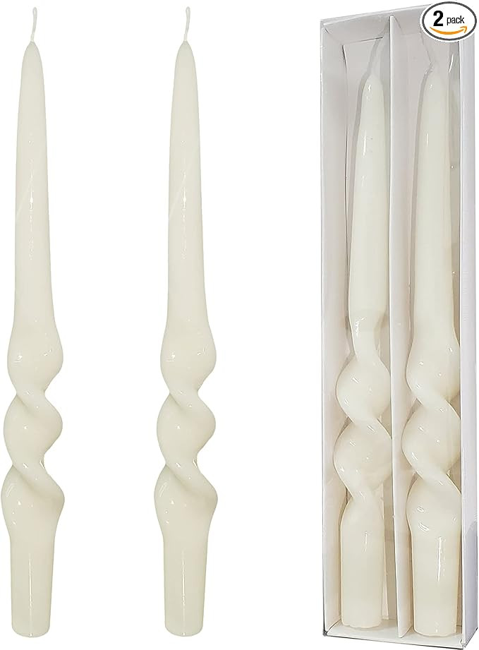 Spiral Candle Sticks - Handmade 9.5 Inches Dripless Taper Candle Twisted Candle for Dinner Weddin... | Amazon (US)