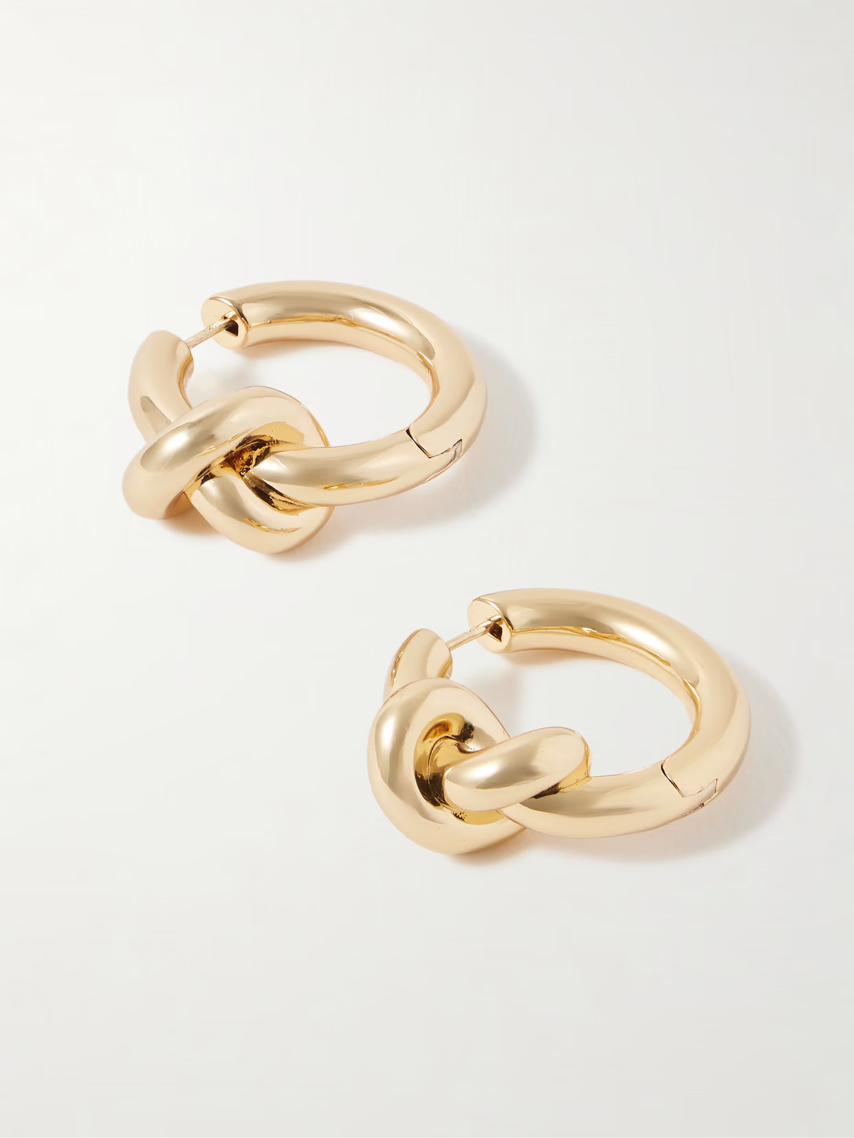 Jennifer Fisher - Knot Huggies Gold-plated Hoop Earrings - One size | NET-A-PORTER (US)