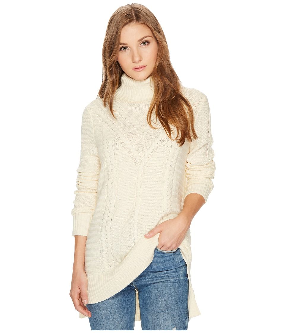 kensie - Cable Sweater KS0K5721 (Tusk) Women's Sweater | Zappos