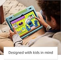 Fire HD 10 Kids tablet, 10.1", 1080p Full HD, ages 3–7, 32 GB, Aquamarine | Amazon (US)