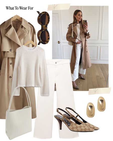 Trench coat outfits 🧥

Spring style, white jeans, knitwear, & other stories, mango, Gucci heels, evening outfits, workwear, neutral fashion 

#LTKeurope #LTKstyletip #LTKSeasonal