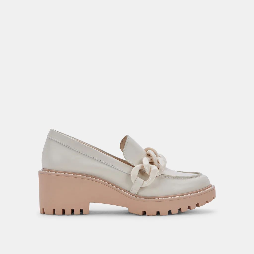 HARIS LOAFERS IVORY LEATHER | DolceVita.com