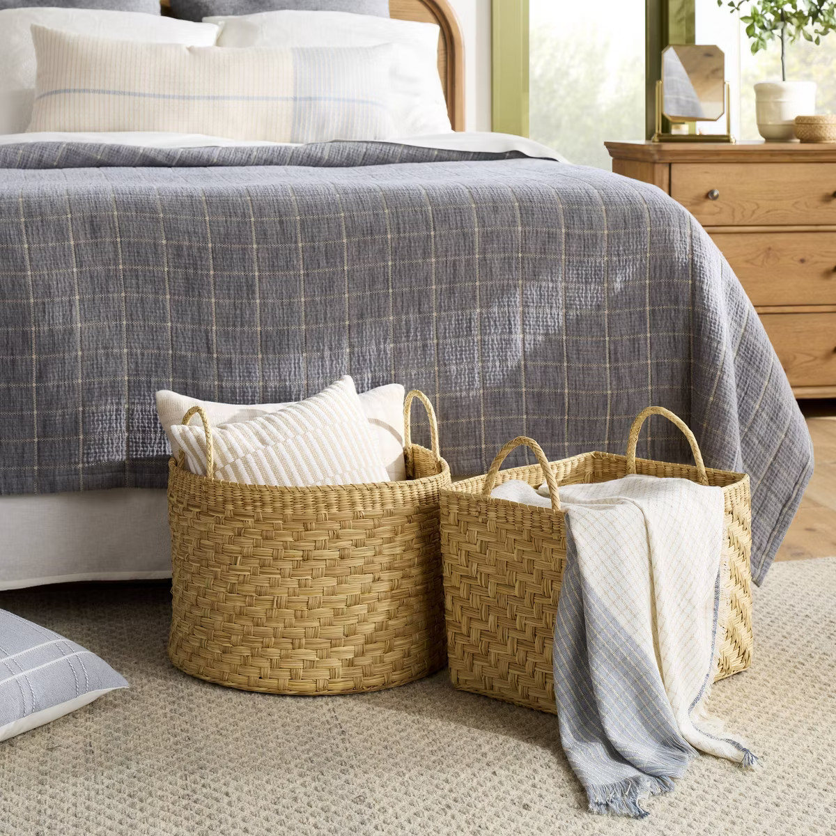 Large Rectangular Woven Storage Basket - Hearth & Hand™ with Magnolia | Target