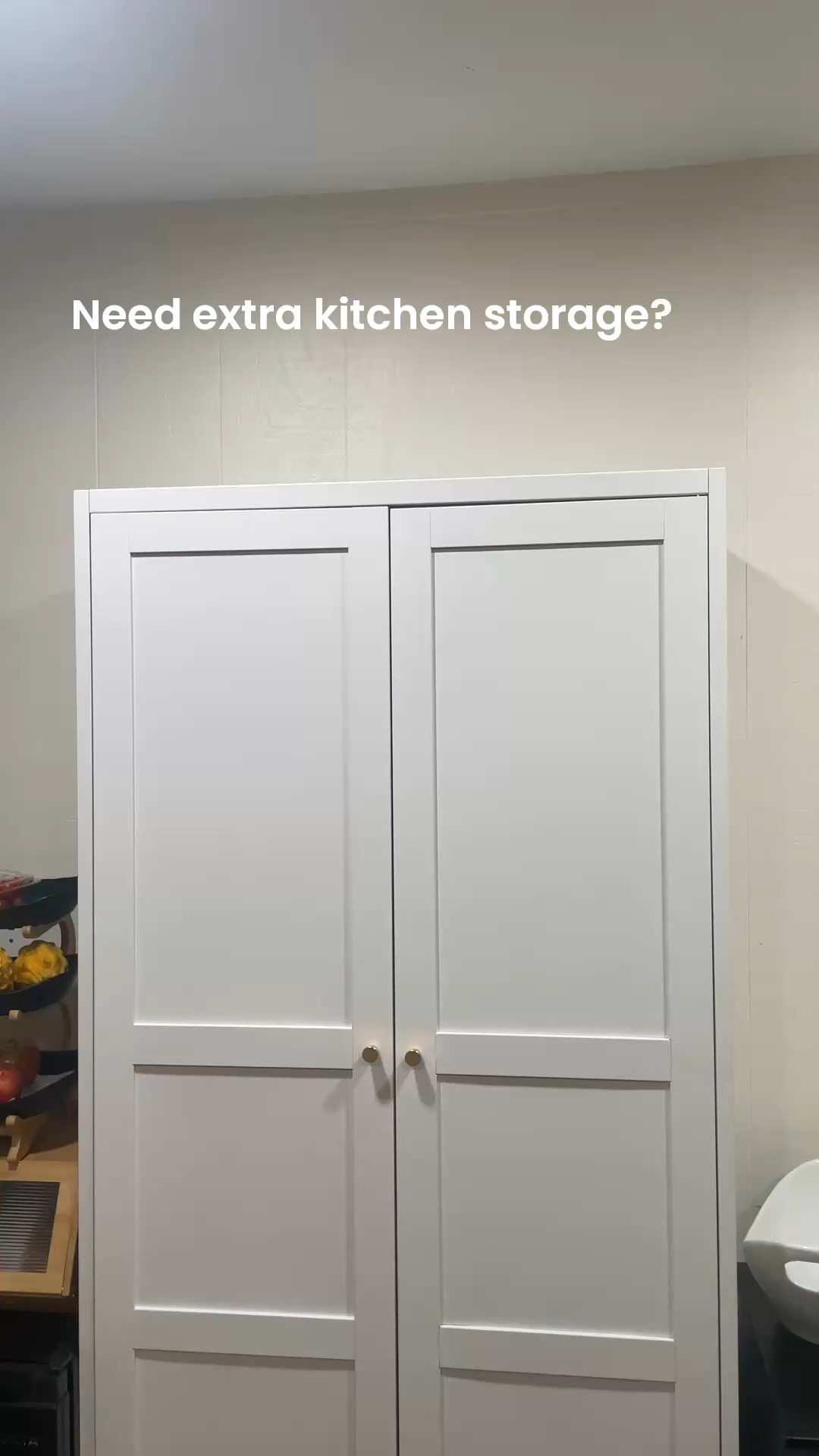 Found this metal kitchen pantry and it’s perfect for extra kitchen storage 

#LTKmomlife