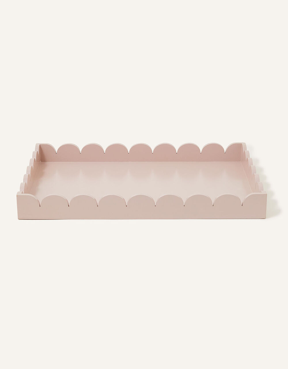 Large Wood Scallop Tray Pink | Accessorize (Global)