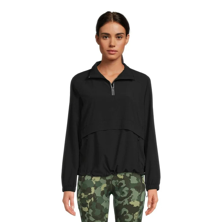 Avia Women's Pullover Mock Neck Quarter Zip Windbreaker Jacket | Walmart (US)